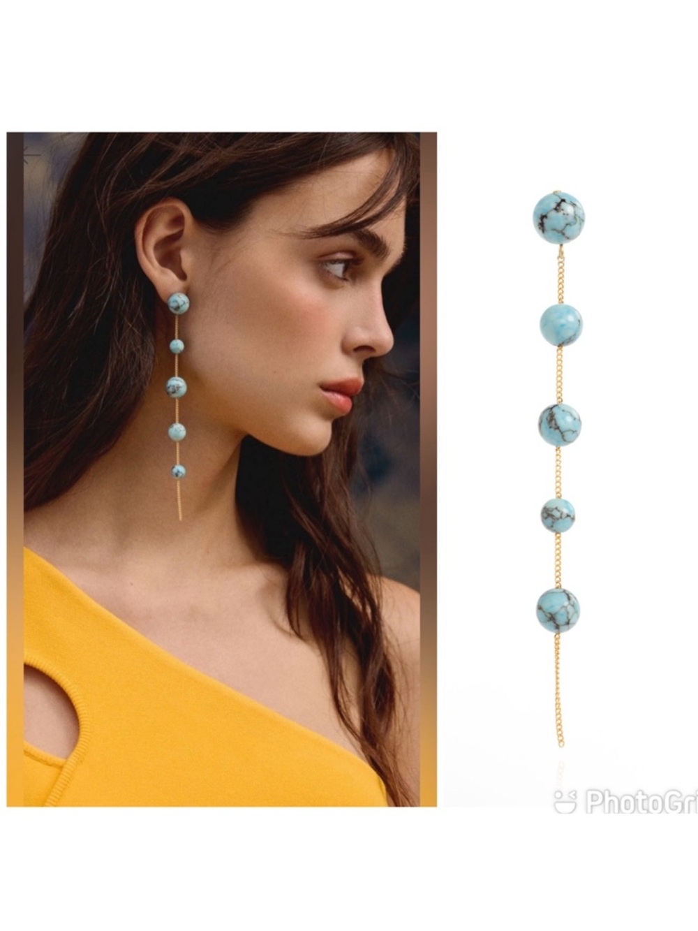 Cult Gaia Atum Earrings in Ibiza Turquoise Brand New in Box With Dustbag